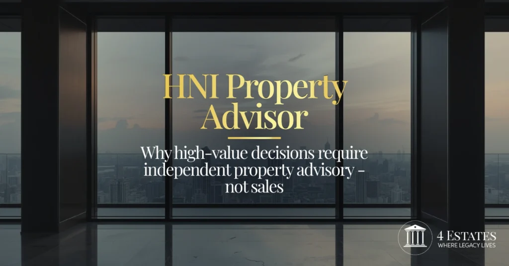 HNI property advisor independent advisory high-value decisions not sales 4 Estates Realtors Mumbai Dubai London