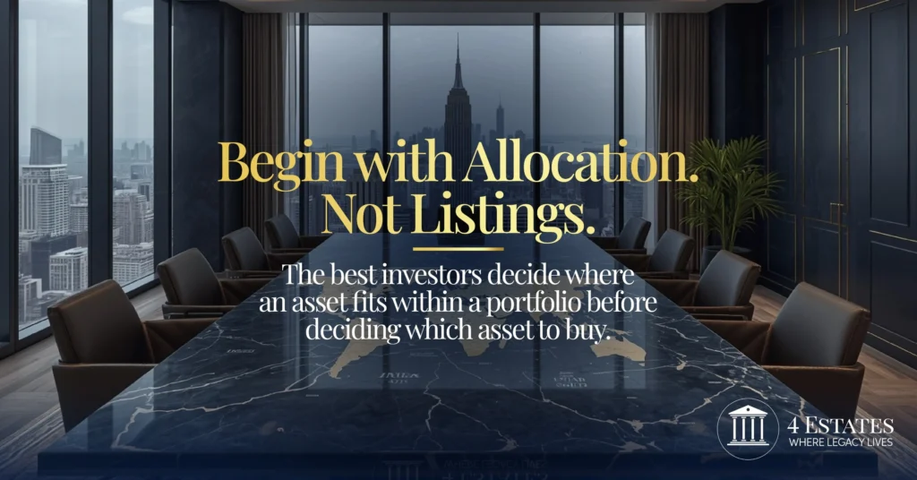 Branded residences in Dubai as a portfolio allocation: a private office boardroom, advisory by 4 Estates