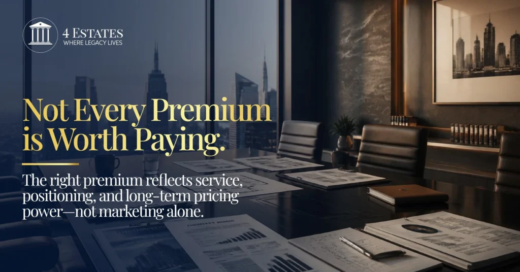 Branded residences in Dubai: an advisory boardroom reviewing the premium and pricing power, by 4 Estates