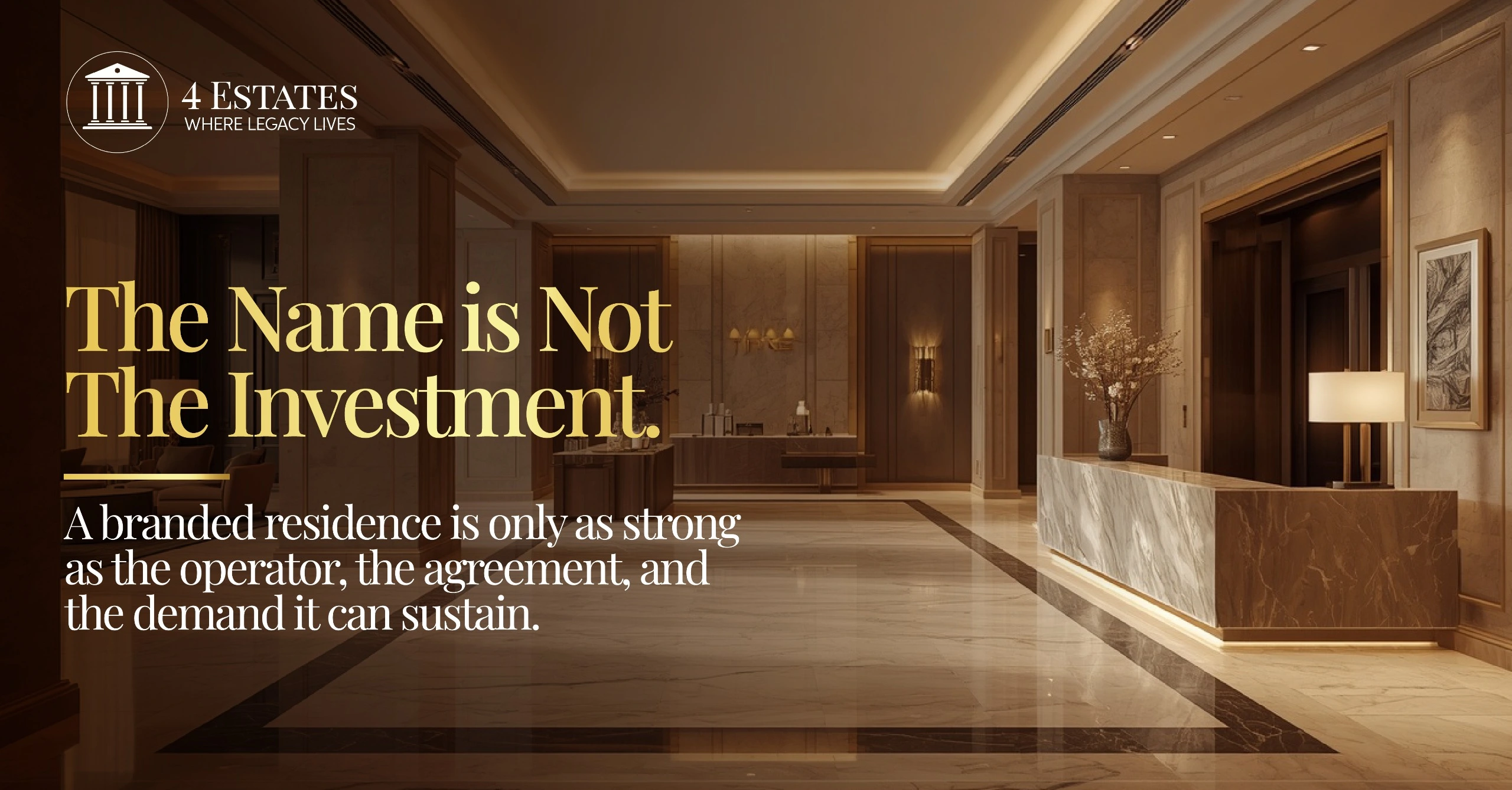 Branded residences in Dubai: the Burj Al Arab and city skyline at sunset, luxury property advisory by 4 Estates