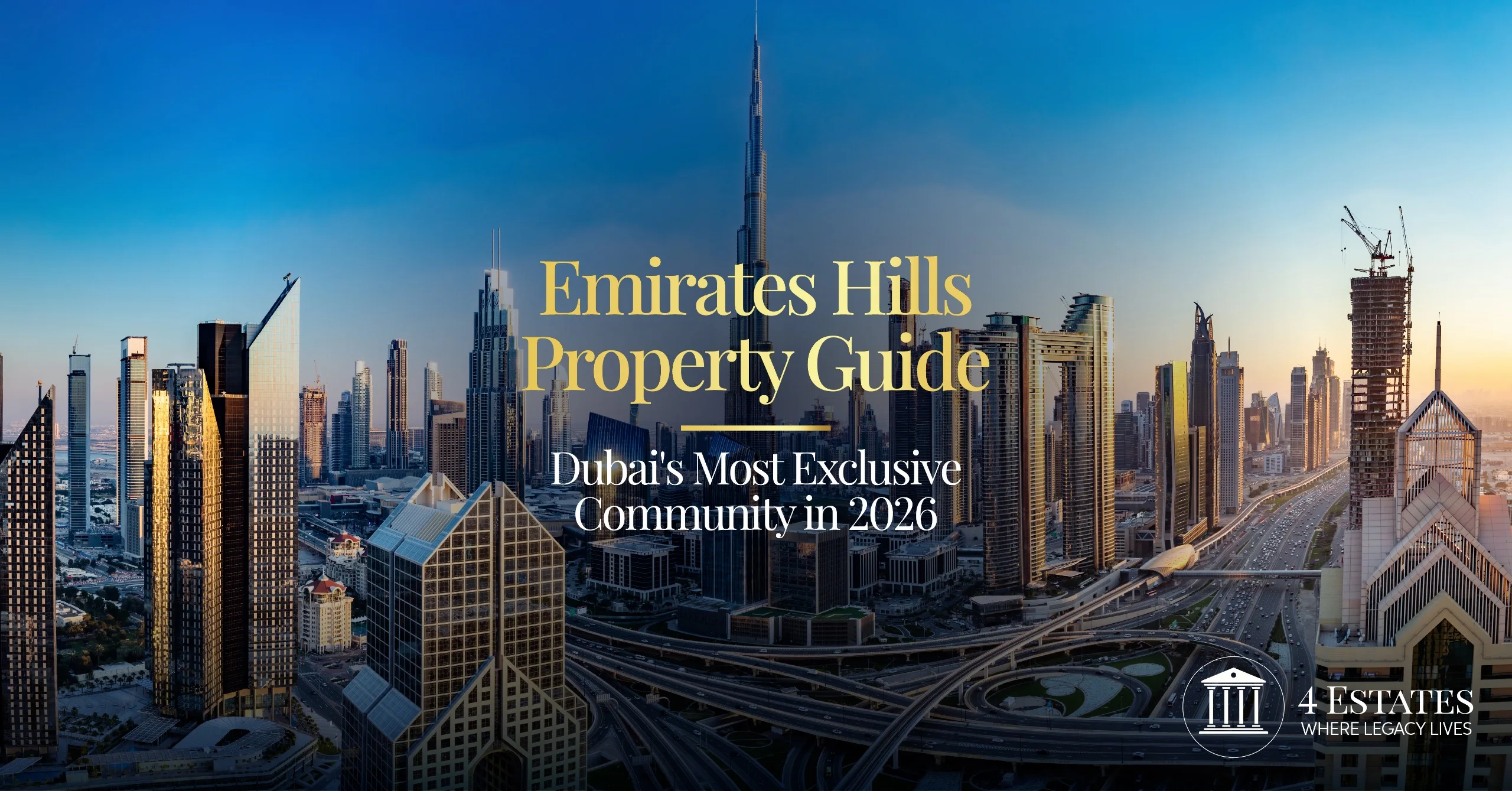 Emirates Hills property — luxury villas overlooking Montgomerie Golf Course in Dubai's most exclusive gated community, 4 Estates Realtors